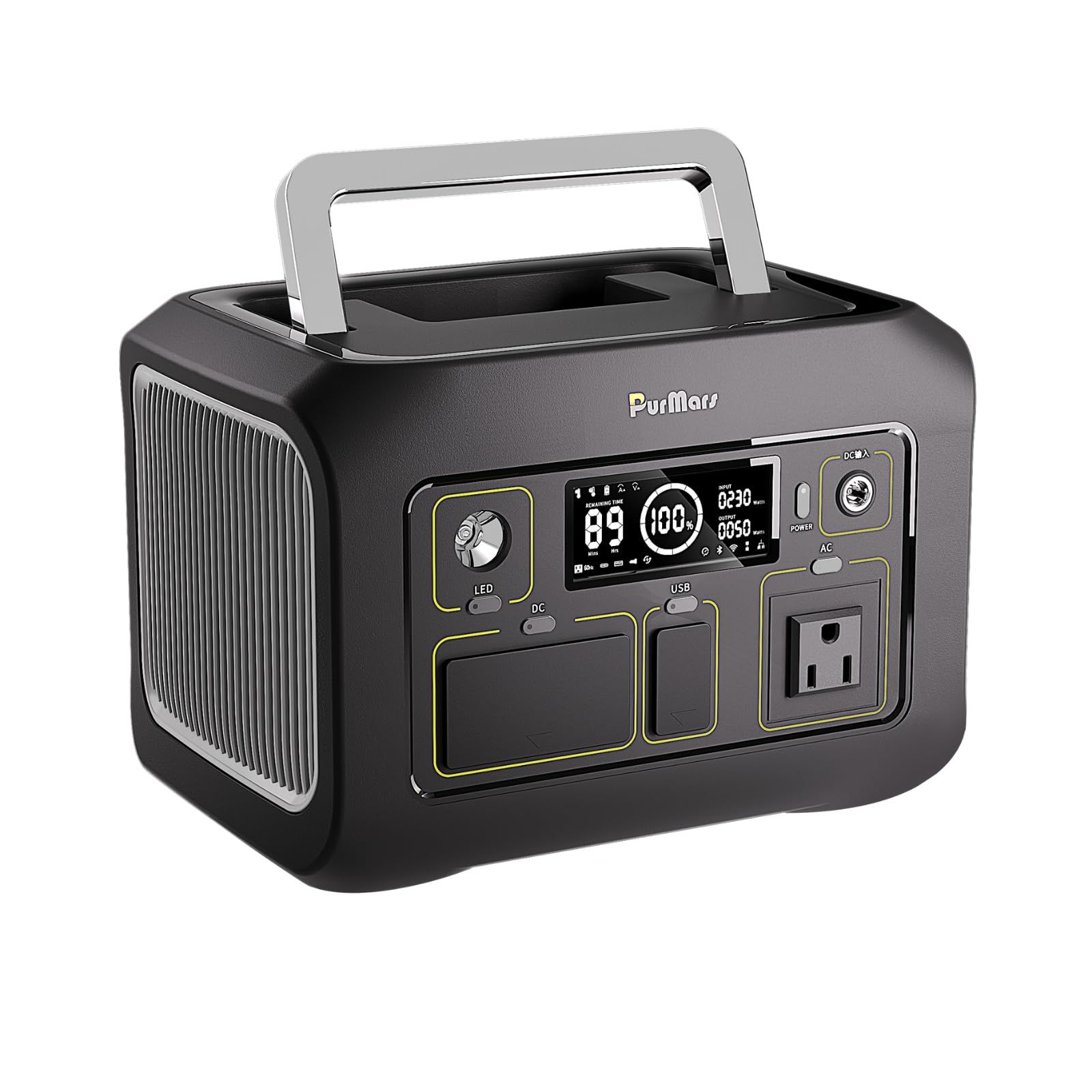 【新品】ポータブル電源 300 w (500 w ピーク)、288Wh (90,000mAh) ソーラー発電機 110 v 純正正弦波 AC コンセント、Lifepo4 バッテリ ポータブル電源銀行アウトドア キャンプ、旅行、緊急用 66215998