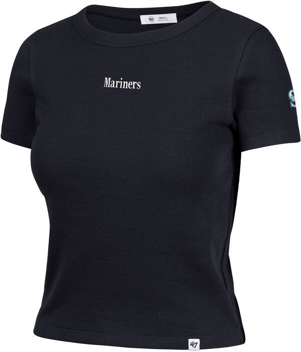 フォーティーセブン レディース トップス Tシャツ リブ 47 Womenseattle Mariners Navy With Love Baby Ribbed TShirt NoColor ネイビー