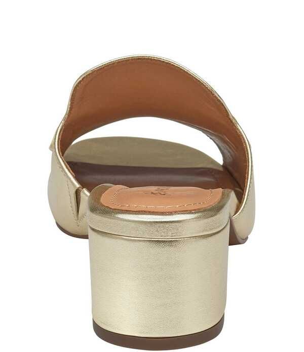 ジョンストンアンドマーフィー レディース シューズ サンダル レザー Johnston Murphy Edith Leather Bit Buckle Slide Sandals Gold ゴールド
