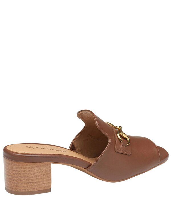 ジョンストンアンドマーフィー レディース シューズ サンダル レザー Johnston Murphy Edith Leather Bit Buckle Slide Sandals Cognac