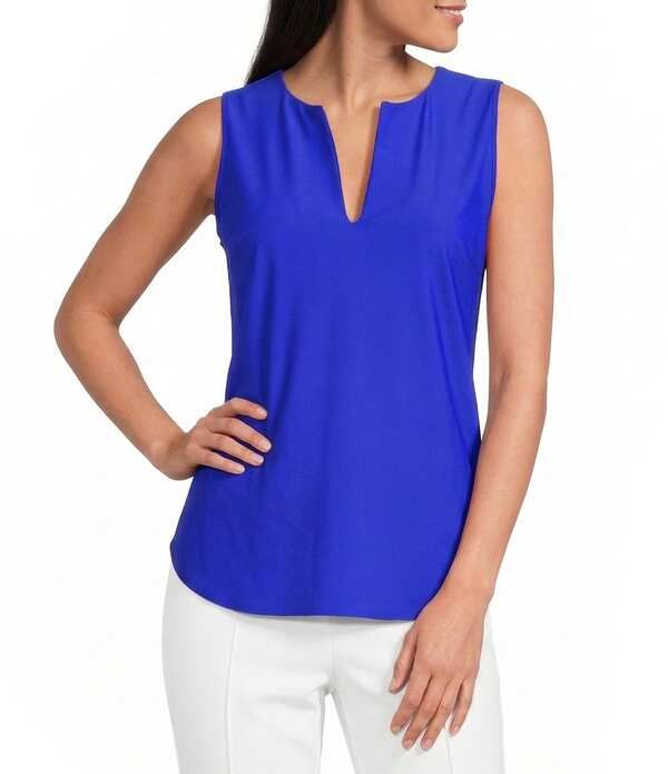 ジュードコーナリー レディース トップス シャツ Vネック ノースリーブ Jude Connally Ali Jude Cloth Split VNeck Sleeveless Top Cobalt コバルト