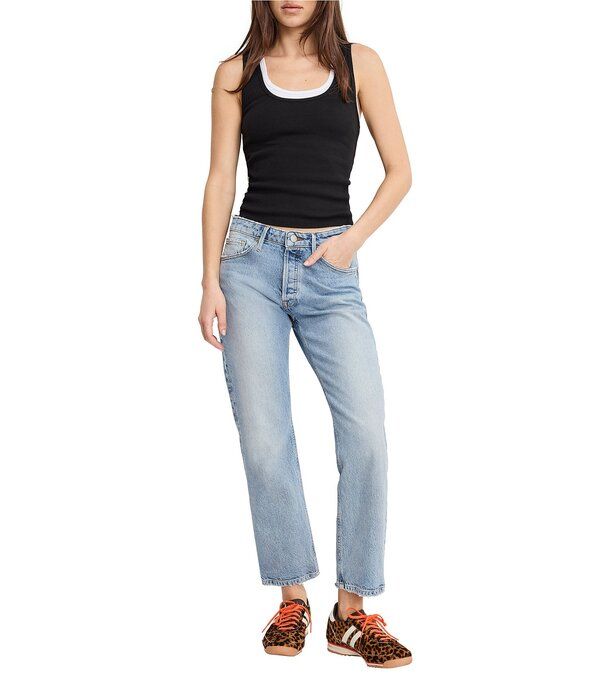グッドアメリカン レディース ボトムス デニムパンツ ヴィンテージ アンクル ジーンズ Good American Vintage Straight Ankle MidRise Denim Jeans Indigo1220 デニム 32,370円