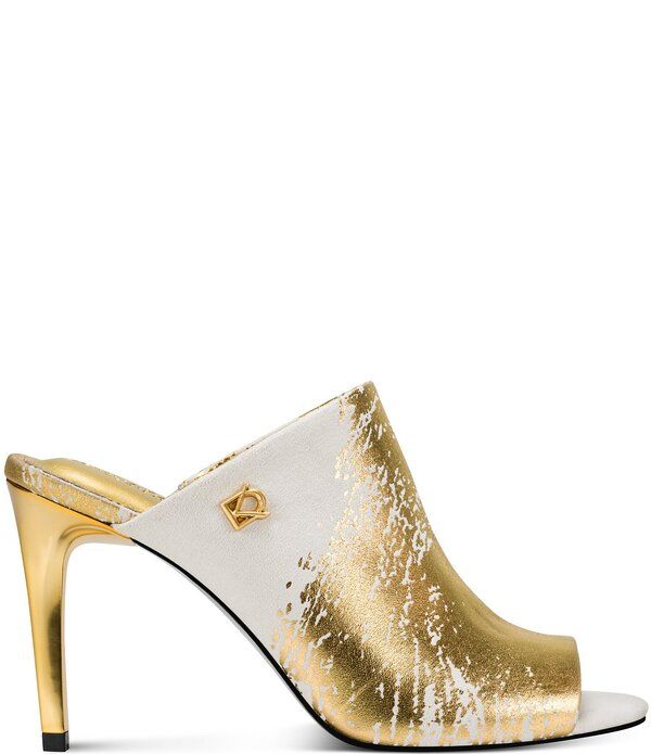 ダナキャラン レディース シューズ サンダル トール Donna Karan Donna Metallic Foil Dresslide Sandals IvoryGold アイボリー ダナキャラン レディース シューズ サンダル トール Donna Karan Donna Metallic Foil Dresslide Sandals IvoryGold アイボリー