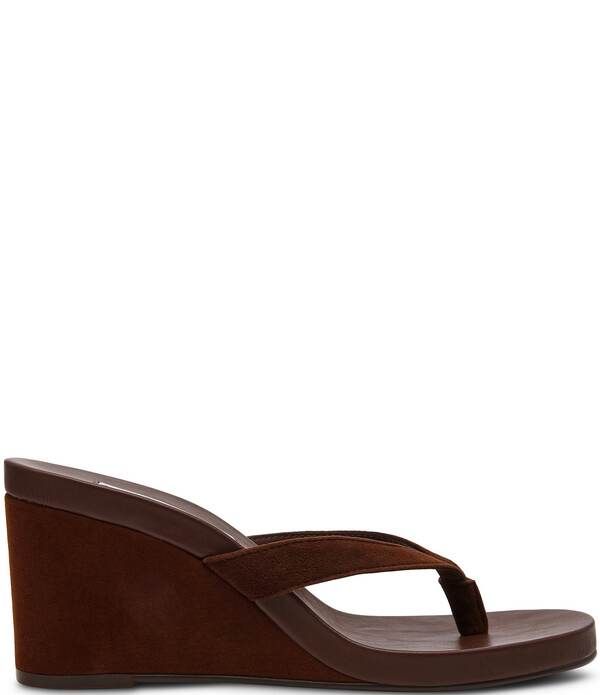 スティーブ マデン レディース シューズ サンダル スエード Steve Madden Playing Suede Wedge Thong Sandals Brown Suede ブラウン スティーブ マデン レディース シューズ サンダル スエード Steve Madden Playing Suede Wedge Thong Sandals Brown Suede ブラウン