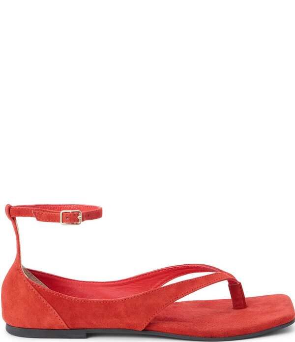 マチス レディース シューズ サンダル スエード アンクル Matisse Kerry Suede Ankle Strap Thong Sandals Red レッド