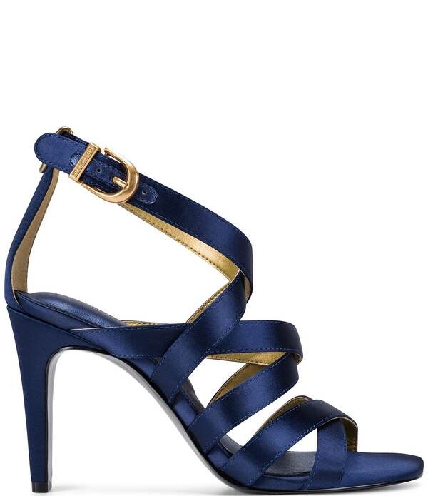 ダナキャラン レディース シューズ サンダル ラップワンピース サテン アンクル Donna Karan Briarrose Satin Stappy Ankle Wrap Dressandals Nightfall