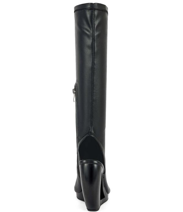 アザレア ワン レディース シューズ サンダル トール ブーツ ヒール Azalea Wang Ilyssa Peep Toe Open Heel Open Rocker Wedge Tall Boots Black ブラック アザレア ワン レディース シューズ サンダル トール ブーツ ヒール Azalea Wang Ilyssa Peep Toe Open Heel Open Rocker Wedge Tall Boots Black ブラック