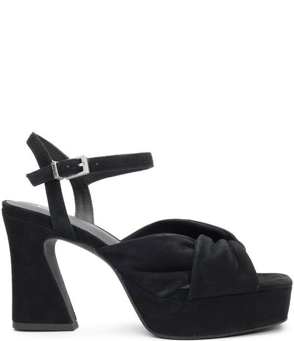 アッシュ レディース シューズ サンダル プラットフォーム スエード アンクル ヒール ASH Opusuede Ankle Strap Higheel Dress Platform Sandals Black ブラック