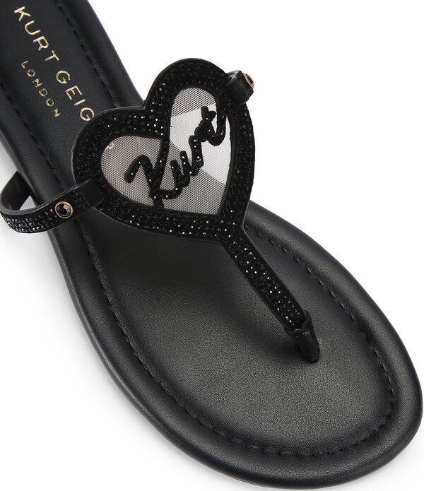カートジェイガーロンドン レディース シューズ サンダル トール ロゴ Kurt Geiger London Kurt Heart Embellished Metallic Logo TBar Sandals Black ブラック カートジェイガーロンドン レディース シューズ サンダル トール ロゴ Kurt Geiger London Kurt Heart Embellished Metallic Logo TBar Sandals Black ブラック