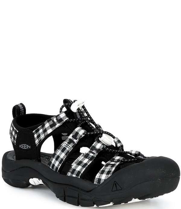キーン レディース シューズ サンダル ギンガムチェック プリント レース ギンガム Keen Womens Newport H2 Gingham Print Bungee Lace Outdoor Sandals BlackGingham ブラック