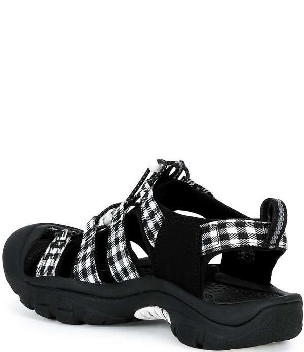 キーン レディース シューズ サンダル ギンガムチェック プリント レース ギンガム Keen Womens Newport H2 Gingham Print Bungee Lace Outdoor Sandals BlackGingham ブラック