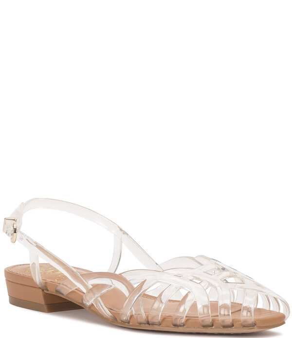 ヴィンスカムート レディース シューズ サンダル Vince Camuto Stiorra Clear Strappy Flat Sandals Clear
