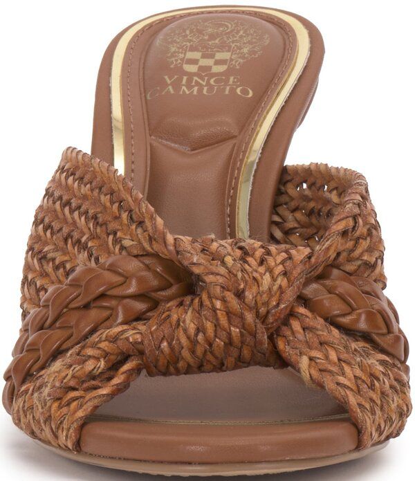 ヴィンスカムート レディース シューズ サンダル ヒール Vince Camuto Pheya Knotted Higheel Slide Sandals Golden Walnut