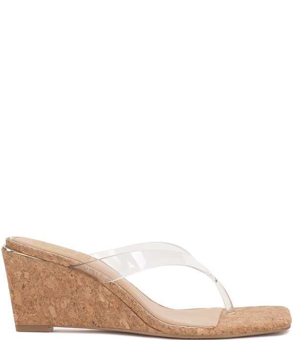 ヴィンスカムート レディース シューズ サンダル Vince Camuto Cianna Clear Cork Wedge Thong Sandals Clear ヴィンスカムート レディース シューズ サンダル Vince Camuto Cianna Clear Cork Wedge Thong Sandals Clear