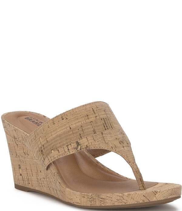 ラッキーブランド レディース シューズ サンダル Lucky Brand Libbie Cork Thong Wedge Sandals Natural