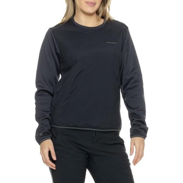 サロモン レディース トップス シャツ スウェット Salomon Outline Hybrid Warm PrimaLoft Sweatshirt Insulatedeep Black ブラック