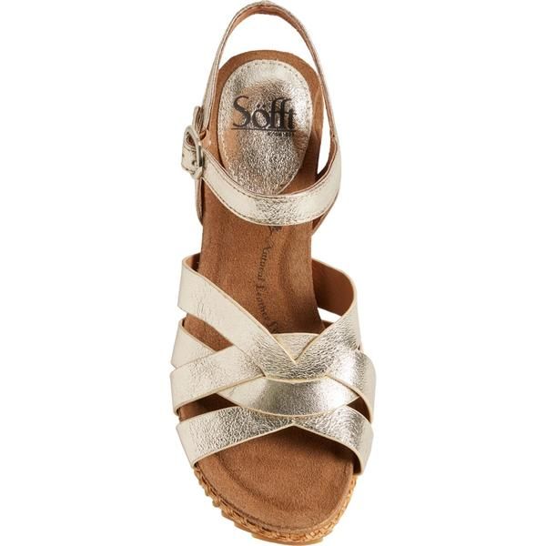 ソフト レディース シューズ サンダル レザー Sofft Carlana Wedge Sandals Leather For Women Platino ソフト レディース シューズ サンダル レザー Sofft Carlana Wedge Sandals Leather For Women Platino