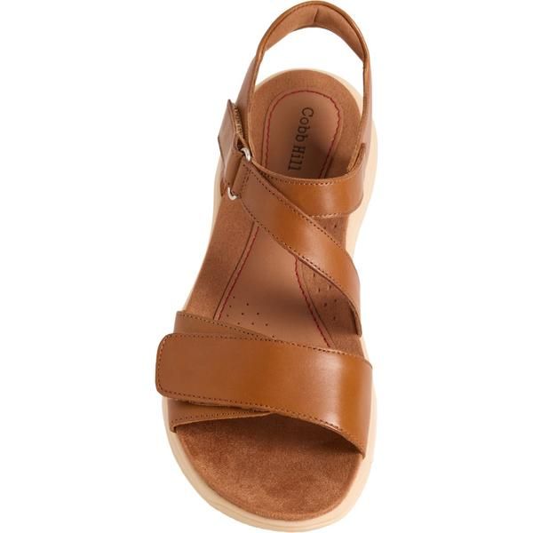 コブ ヒル レディース シューズ サンダル レザー Cobb Hill Fiah Sandals Leather For Women Brown ブラウン コブ ヒル レディース シューズ サンダル レザー Cobb Hill Fiah Sandals Leather For Women Brown ブラウン