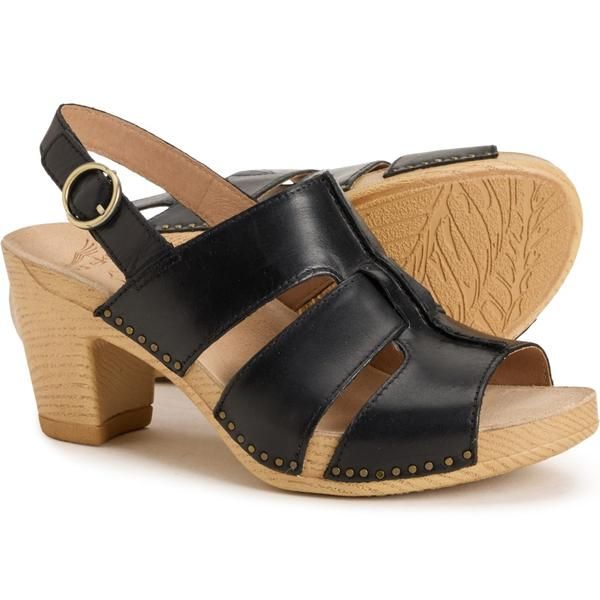ダンスコ レディース シューズ サンダル レザー Dansko Tatiana Sandals Leather For Women Black Pull Up ブラック