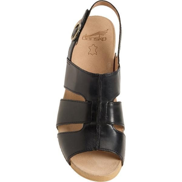 ダンスコ レディース シューズ サンダル レザー Dansko Tatiana Sandals Leather For Women Black Pull Up ブラック