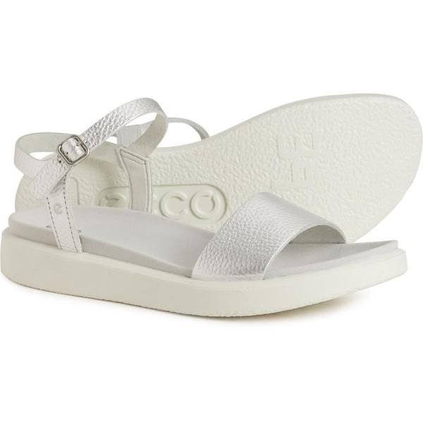 エコー レディース シューズ サンダル レザー ECCO Flowt Sandals Leather For Women Silver Metallic シルバー エコー レディース シューズ サンダル レザー ECCO Flowt Sandals Leather For Women Silver Metallic シルバー