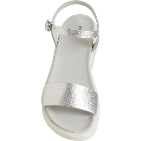 エコー レディース シューズ サンダル レザー ECCO Flowt Sandals Leather For Women Silver Metallic シルバー エコー レディース シューズ サンダル レザー ECCO Flowt Sandals Leather For Women Silver Metallic シルバー