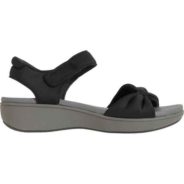 クラークス レディース シューズ サンダル アンクル Clarks Breeze Rae Sarankle Strap Sandals For Women Black Textile ブラック