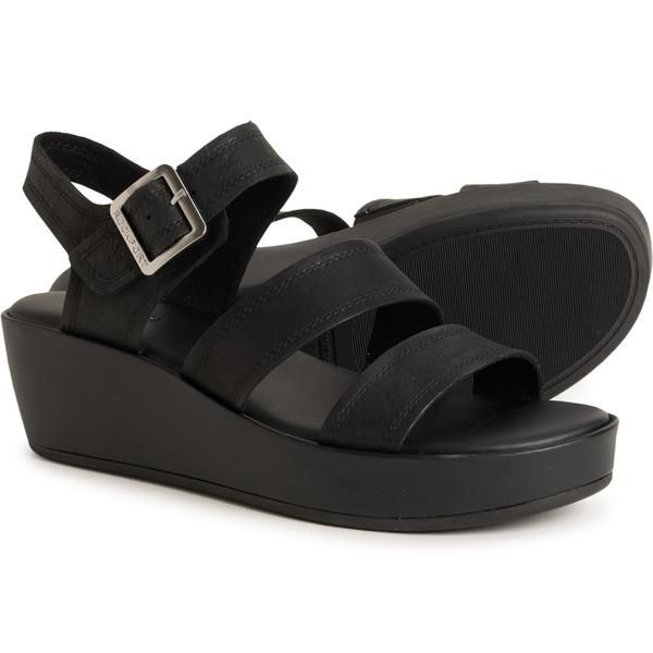ロックポート レディース シューズ サンダル レザー Rockport Anala Wedge Sandals Leather For Women Black ブラック