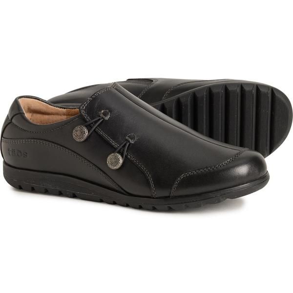 タウス レディース シューズ スリッポン・ローファー レザー TAOS Blend Comfort Shoes Leather For Women Black ブラック
