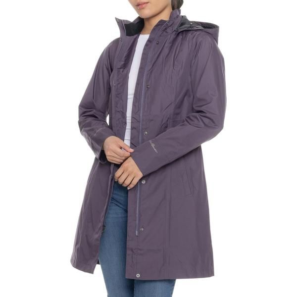 エディー バウアー レディース アウター ジャケット・ブルゾン コート Eddie Bauer Girl on the Go Trench Coat Waterproof Grape グレープ