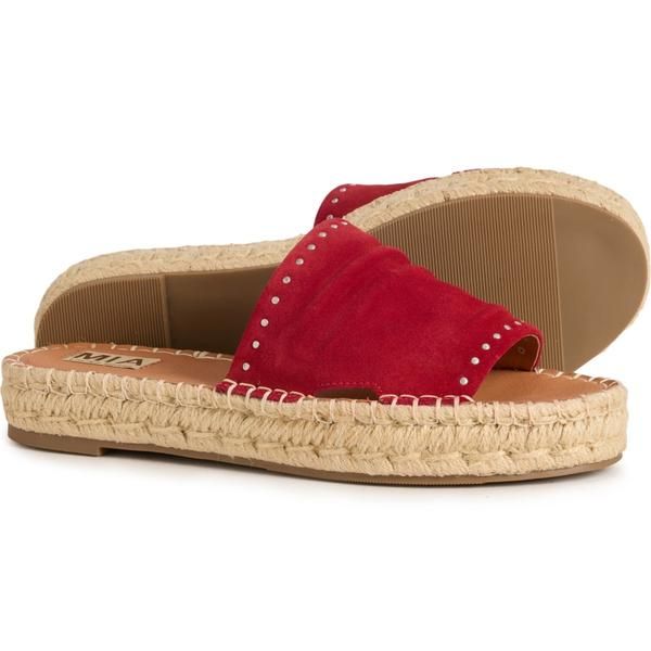 ミア レディース シューズ サンダル スエード MIA Dahya Sandals Suede For Women Red レッド