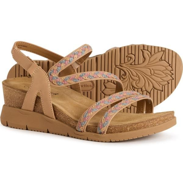 コンフォーティバ レディース シューズ サンダル レザー Comfortiva Silvia Sandals Leather For Women Caramel Multi マルチカラー