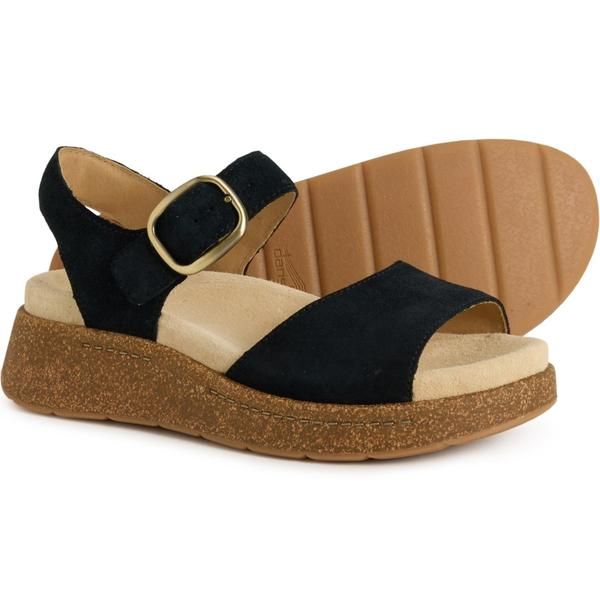 ダンスコ レディース シューズ サンダル スエード Dansko Bianca Sandals Suede For Women Black Burnished ブラック