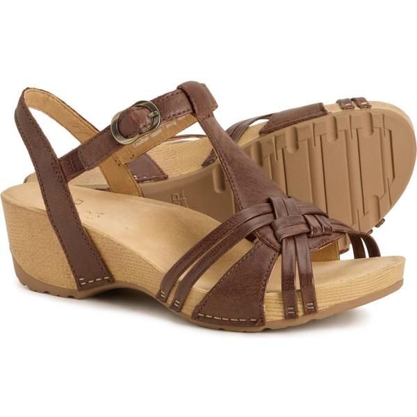 ダンスコ レディース シューズ サンダル レザー Dansko Tia Sandals Burnished Leather For Women Brown Milled Burnished ブラウン