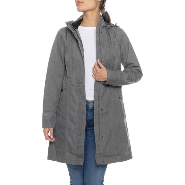 エディー バウアー レディース アウター ジャケット・ブルゾン コート Eddie Bauer Girl on the Go Trench Coat Waterproof Dark Charcoal Heather チャコール