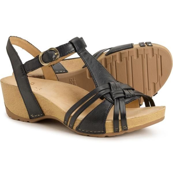 ダンスコ レディース シューズ サンダル レザー Dansko Tia Sandals Burnished Leather For Women Black Milled Burnished ブラック