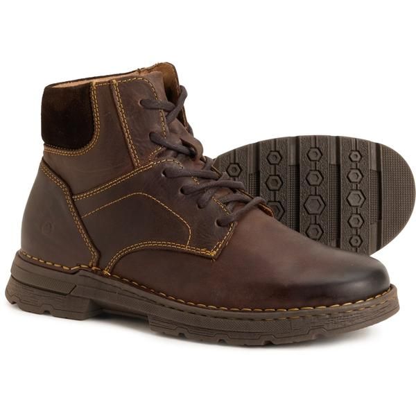 ボーン メンズ シューズ ブーツ・レインブーツ レザー Born Erik Boots Leather For Men Dark Brown ブラウン