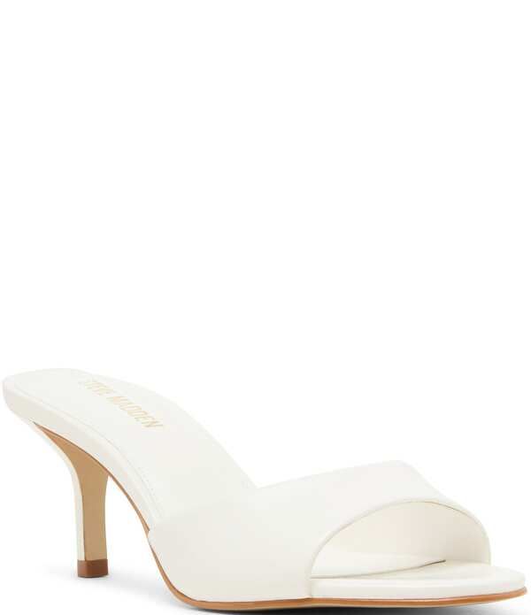スティーブ マデン レディース シューズ サンダル レザー Steve Madden Kendrix Nappa Leather Dresslide Sandals White ホワイト