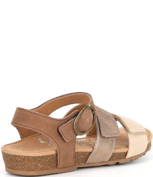 エイトレックス レディース シューズ サンダル レザー Aetrex Lilly Leather Banded Sandals Taupe トープ