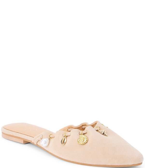 マチス レディース シューズ パンプスエード Matisse Monette Suede Sea Life Charms Mules Natural