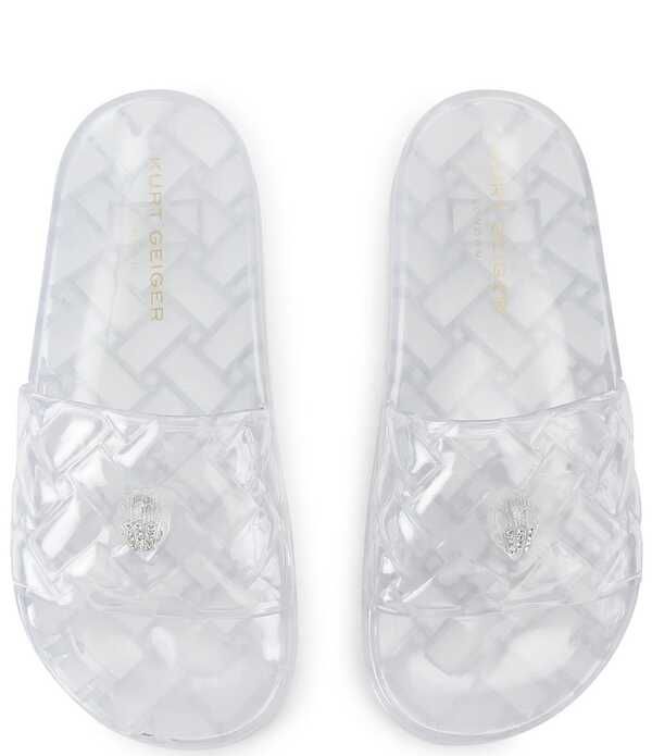 カートジェイガーロンドン レディース シューズ パンプス サンダル ロゴ Kurt Geiger London Meena Jelly Logornament Eagle Pool Slide Sandals Clear