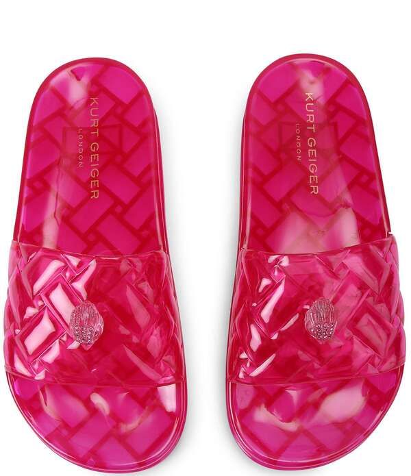 カートジェイガーロンドン レディース シューズ パンプス サンダル ロゴ Kurt Geiger London Meena Jelly Logornament Eagle Pool Slide Sandals Bright Pink ピンク