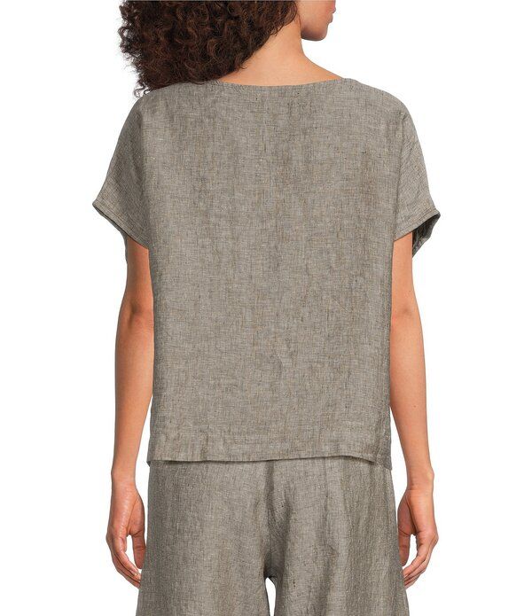 ブライン ウォーカー レディース トップス シャツ キャップ リネン Bryn Walker Bessie CrossDyed Linen Round Neck Cap Sleeve Shirt Radda ブライン ウォーカー レディース トップス シャツ キャップ リネン Bryn Walker Bessie CrossDyed Linen Round Neck Cap Sleeve Shirt Radda