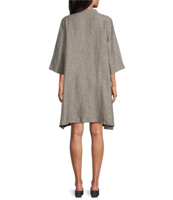 ブライン ウォーカー レディース トップス シャツ リネン Bryn Walker Winona CrossDyed Linen Mandarin Collar Elbow Sleeve Button Frontunic Radda ブライン ウォーカー レディース トップス シャツ リネン Bryn Walker Winona CrossDyed Linen Mandarin Collar Elbow Sleeve Button Frontunic Radda