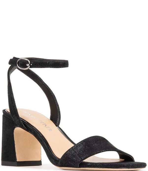 ドナルドプリネール レディース シューズ サンダル トール アンクル レザー Donald Pliner Doyenne Distressed Metallic Leather Ankle Strap Dressandals Black ブラック