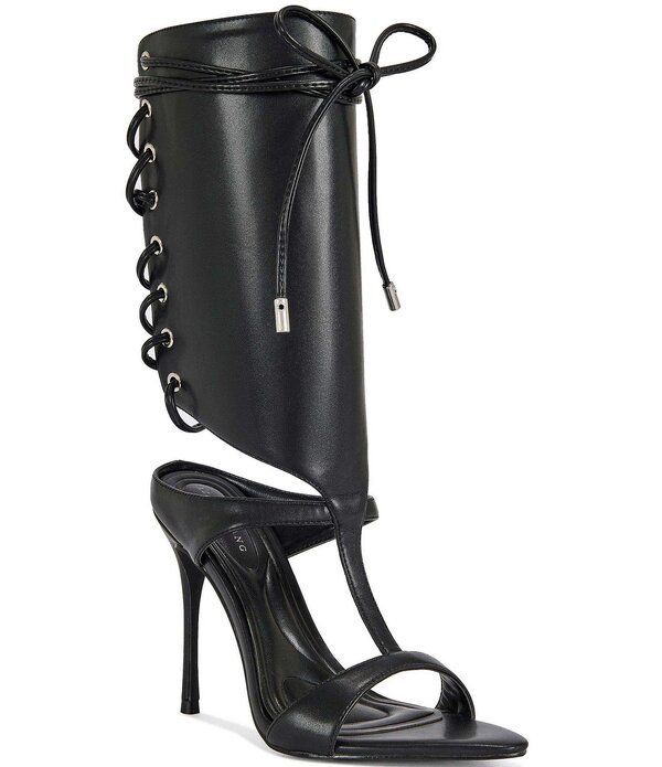 アザレア ワン レディース シューズ ヒール サンダル レース Azalea Wang Bohdi Lace Up Shaft Pointed Toe Sandals Black ブラック 19,066円