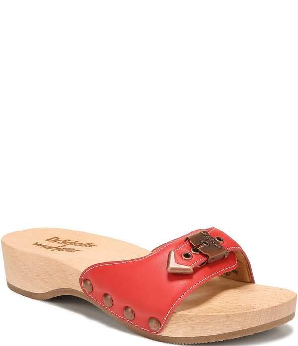 ドクター・ショール レディース シューズ サンダル レザー Dr Scholls Original Wrangler Leather Slide Sandals Red レッド