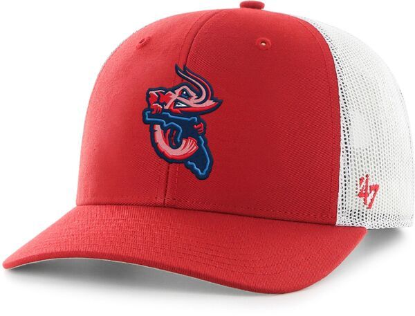 フォーティーセブン メンズ アクセサリー 帽子 47 Adult Jacksonville Jumbo Shrimp Red Adjustable Trucker Hat NoColor レッド