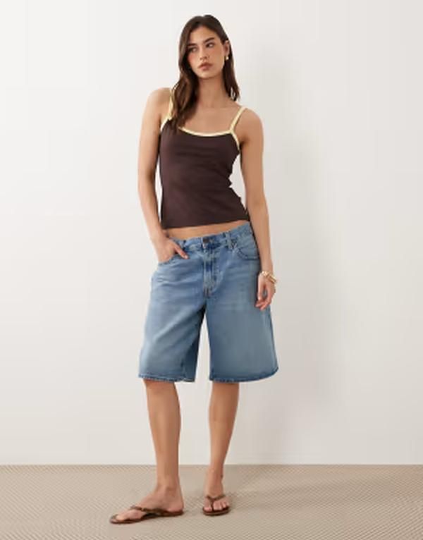 エイソス レディース トップス ベスト コントラスト ASOS DESIGN yellow contrast binding detail cami BROWN ブラウン エイソス レディース トップス ベスト コントラスト ASOS DESIGN yellow contrast binding detail cami BROWN ブラウン