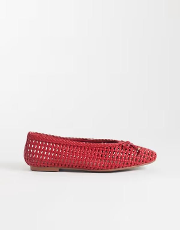 リバーアイランド レディース シューズ パンプス River Island woven ballet flats RED レッド 15,961円